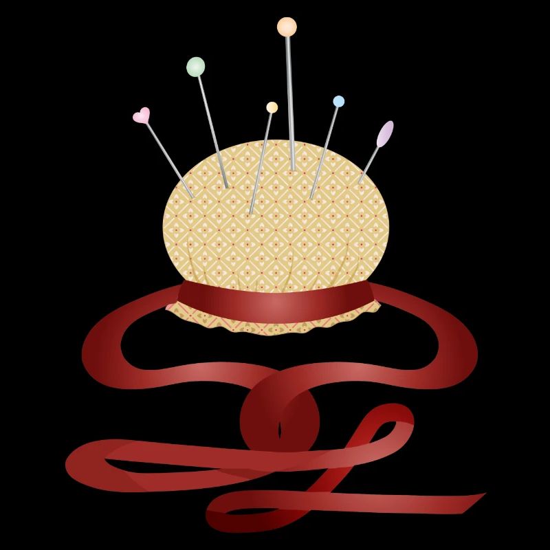 nostalgic pincushion with pins