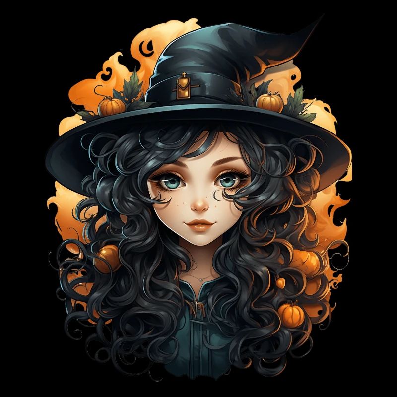 Sorcière d’Halloween I Style de dessin animé I Sorcière
