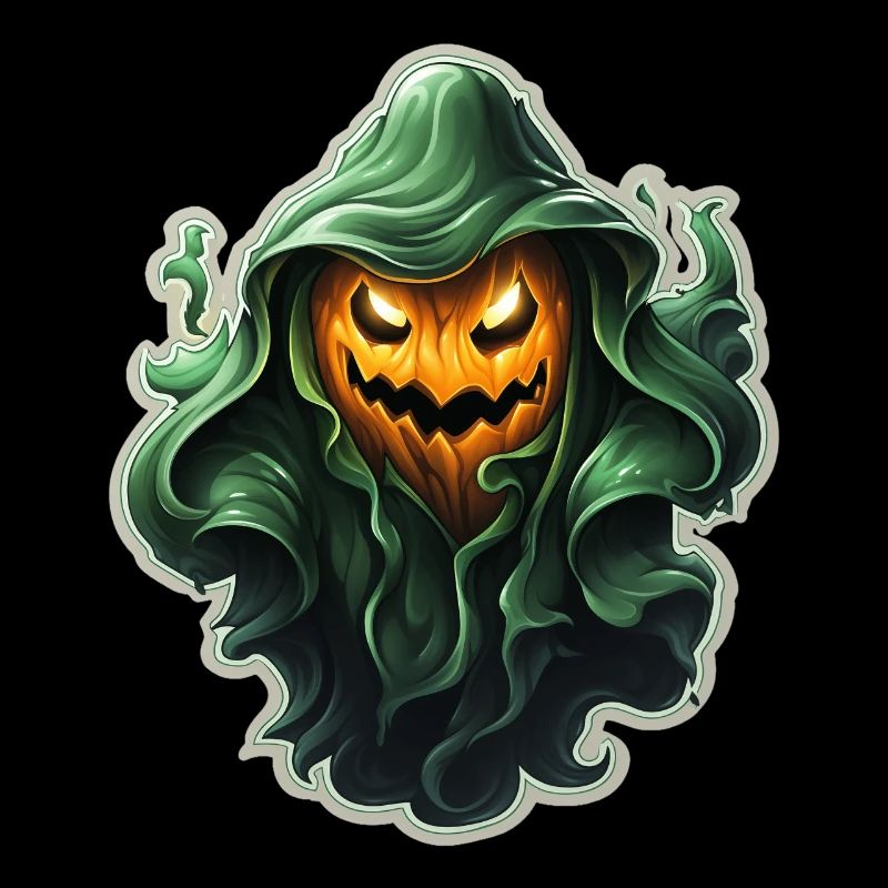 Ghost Lover Cartoon Style Halloween Ghost Spooky