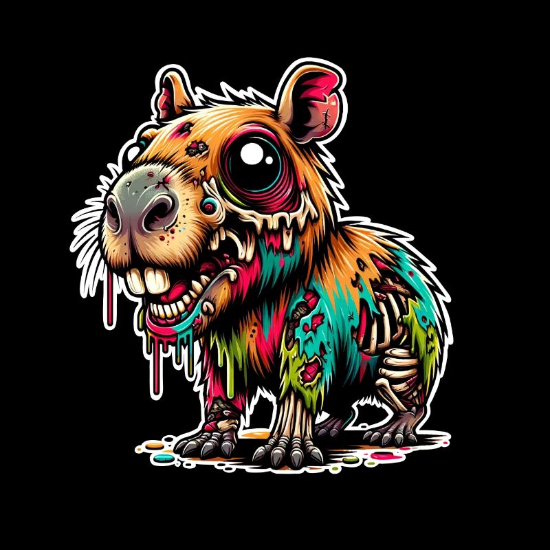 Capybara Zombie Monster
