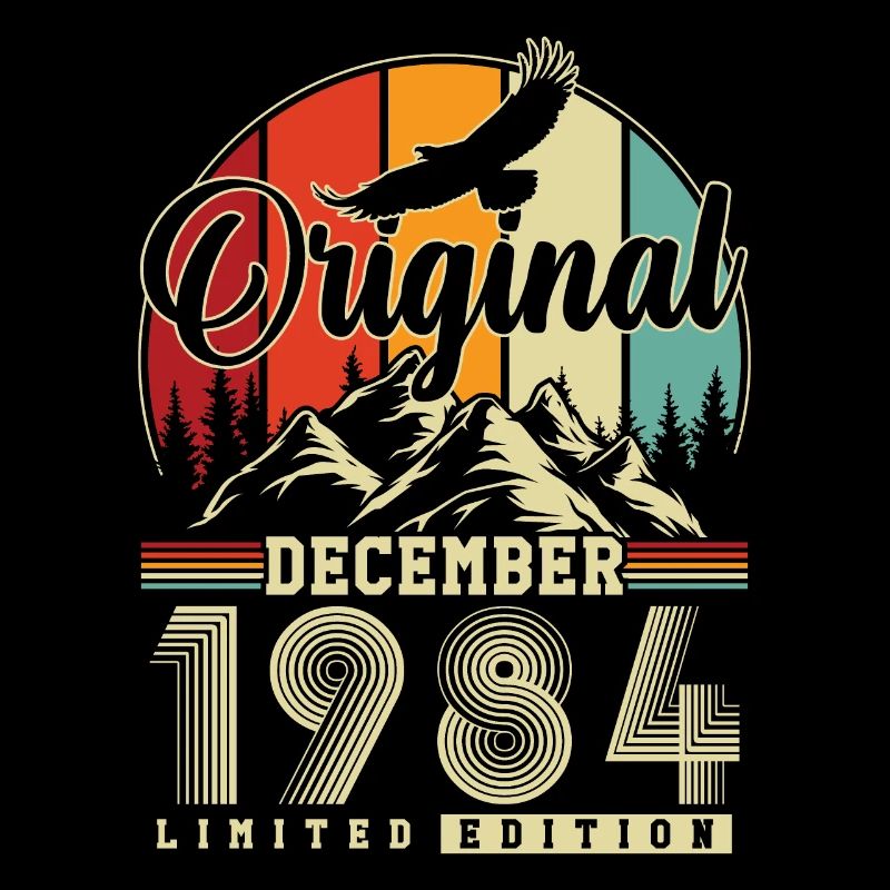 Original Décembre 1984 Vintage Anniversaire