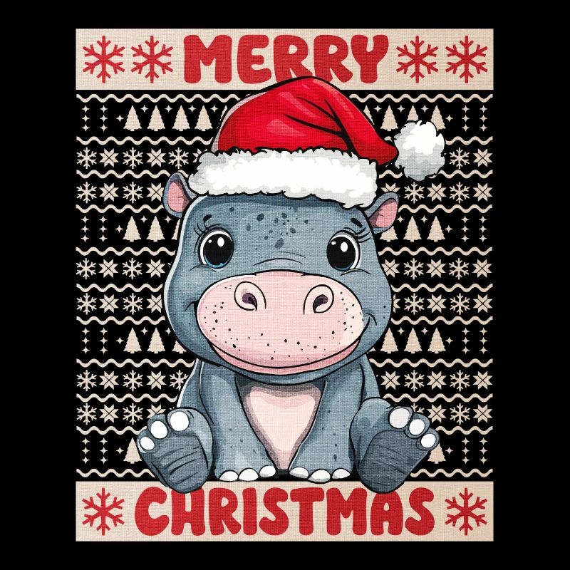 Hippopotame Noël laid Noël Noël doux