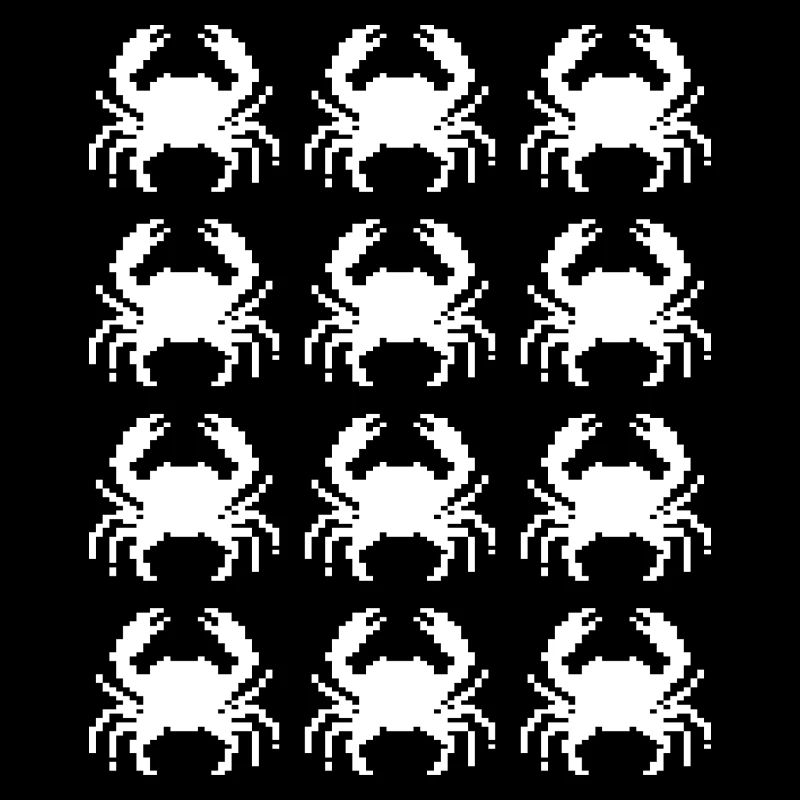 Krabben-Pixel-Musterwiederholung