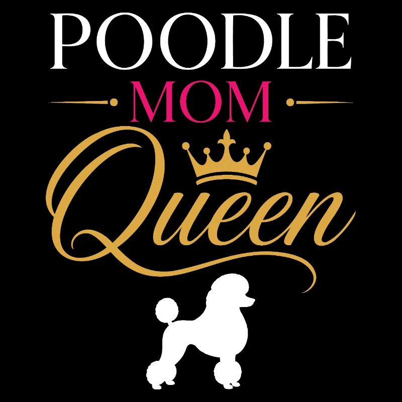Poodle Mom Queen Crown Script