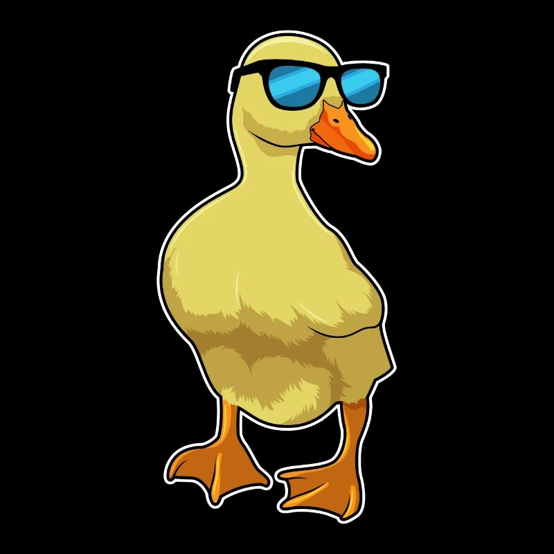 Duck with sunglasses