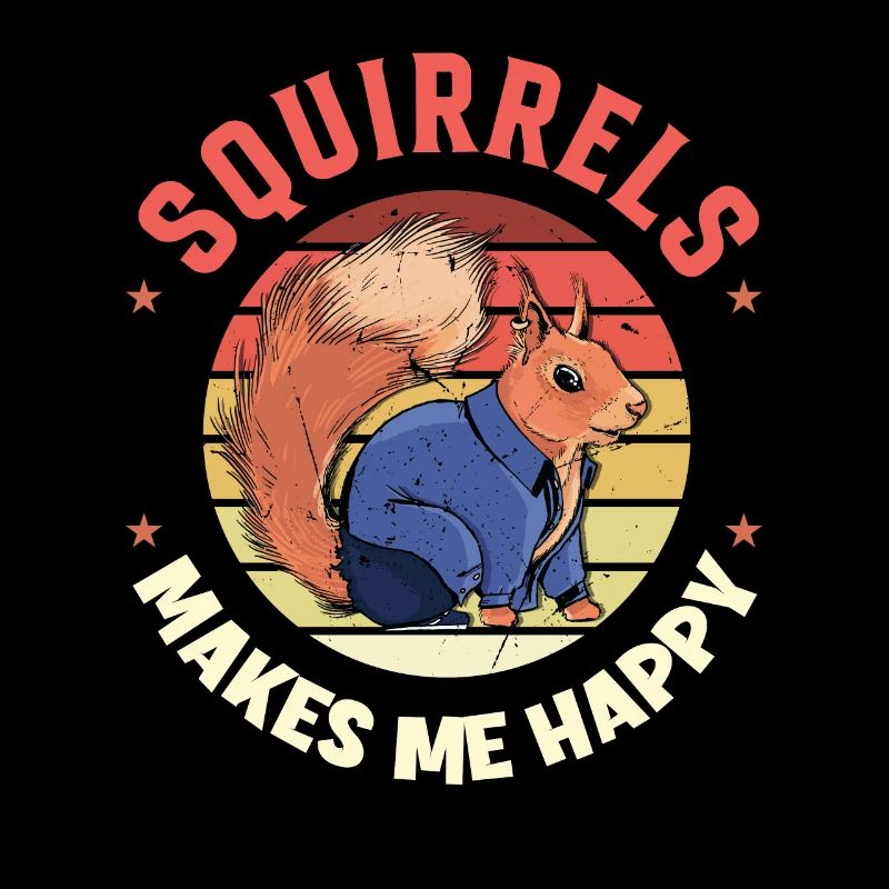 Squirrels Makes Me Happy Japanese Fox Eastern