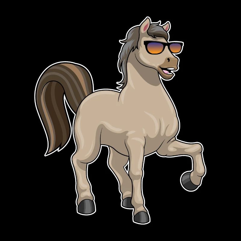 Pferd mit Sonnenbrille