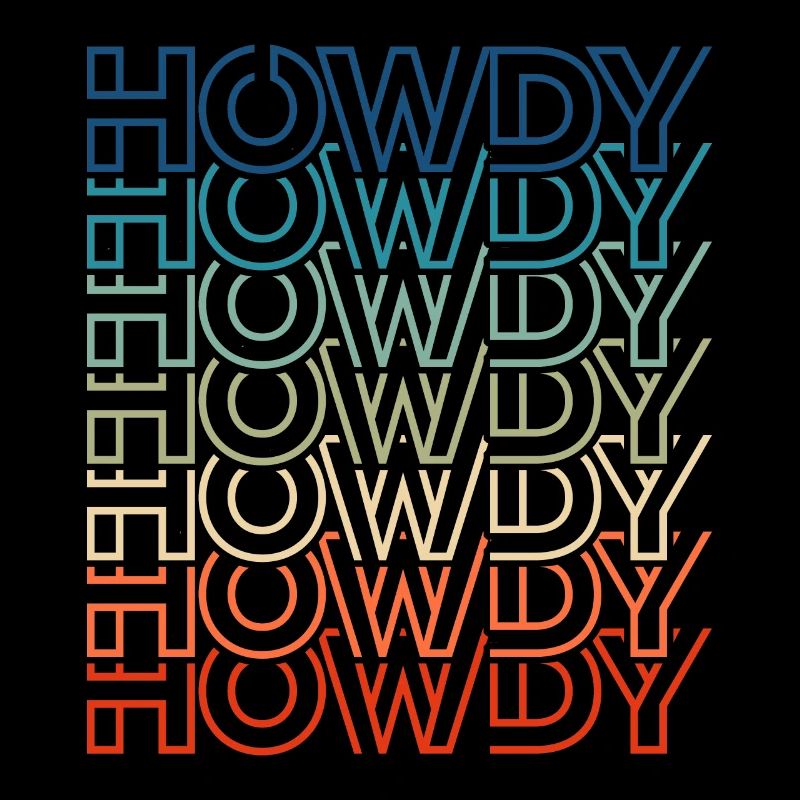Cowboy Howdy Howdy Howdy Texte rétro