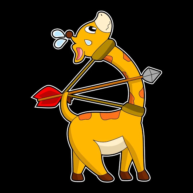 Giraffe Bogenschütze Pfeil Bogen