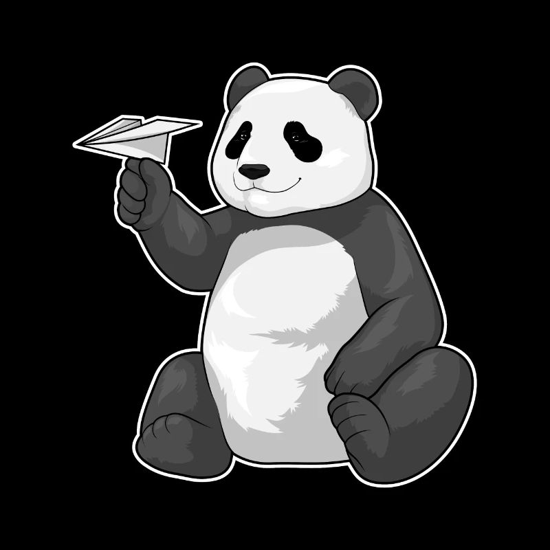 Panda Papierflieger