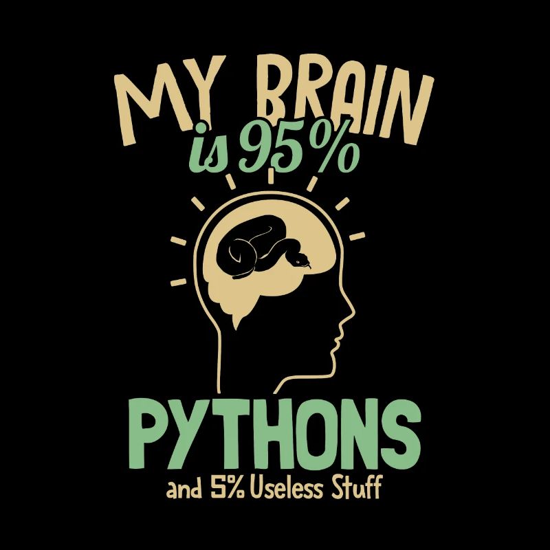 Mon cerveau est composé à 95% de pythons Python Snake Banana