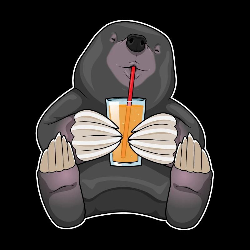 Maulwurf Saft Strohhalm