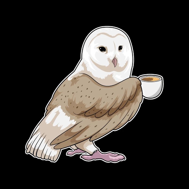 Eule Tasse Kaffee