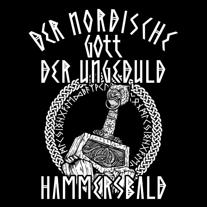Lustiges Wikinger nordischer Gott Hammersbald