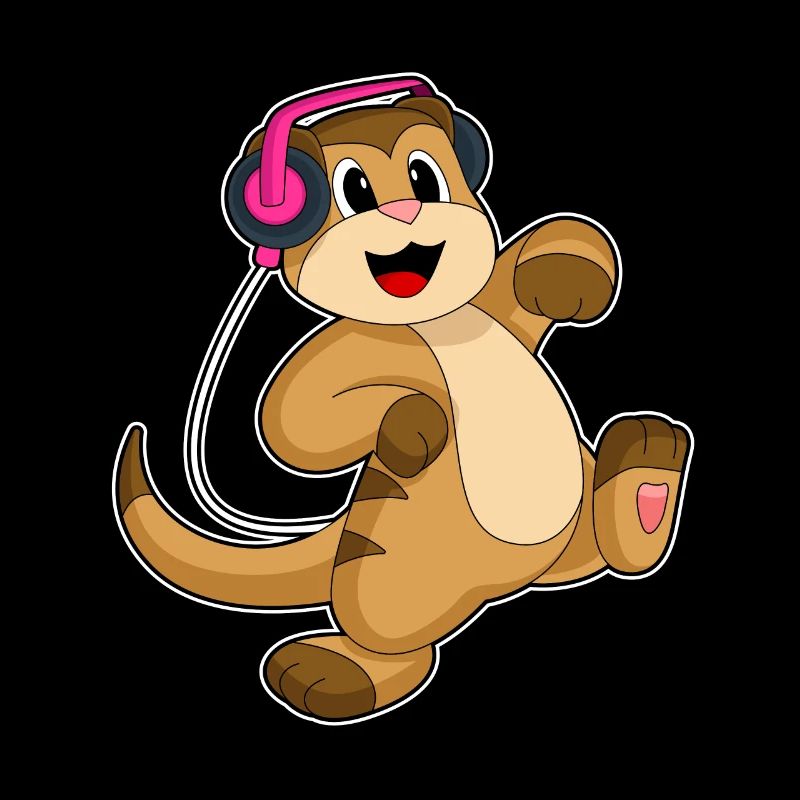 Erdmännchen Kopfhörer Musik