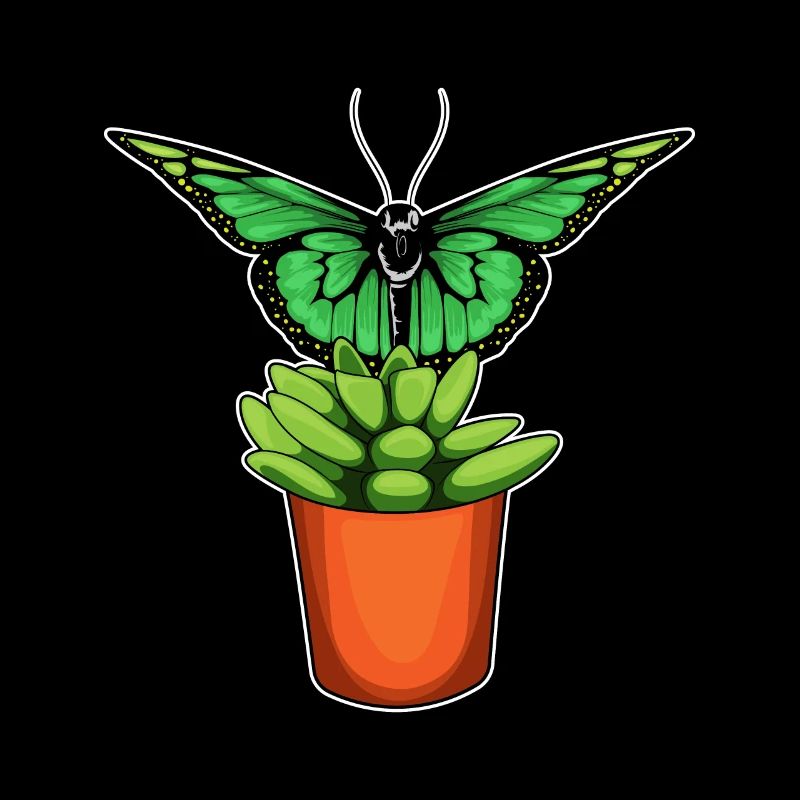 Fleur de pot de fleurs papillon