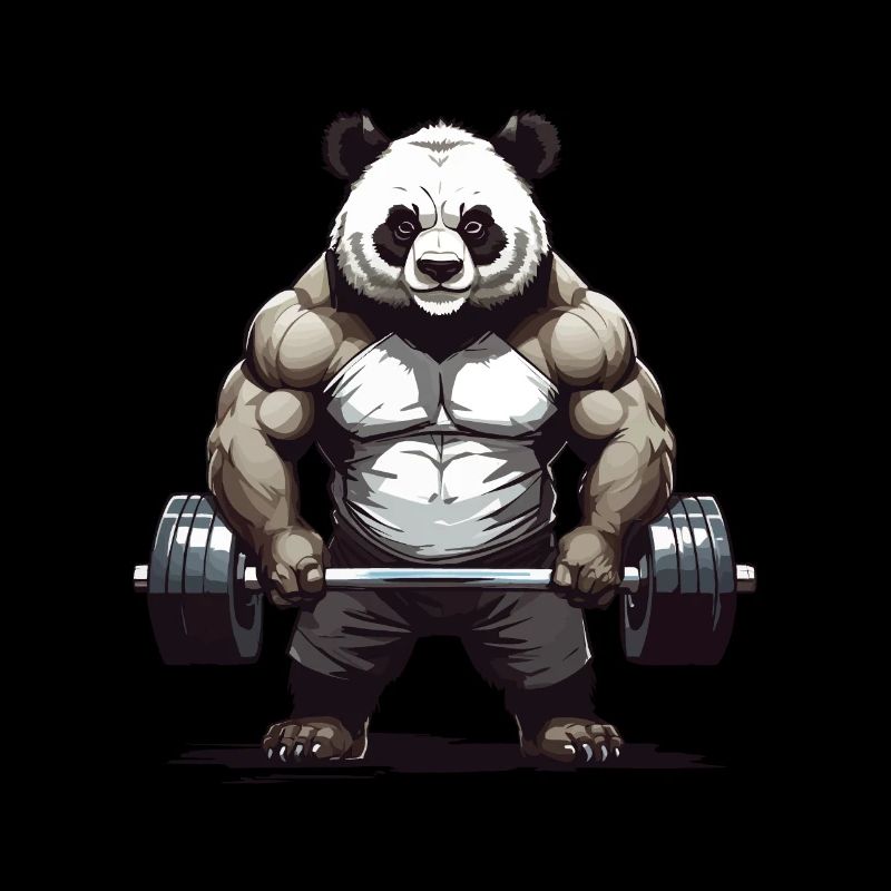 Conception de dynamophilie de musculation Panda