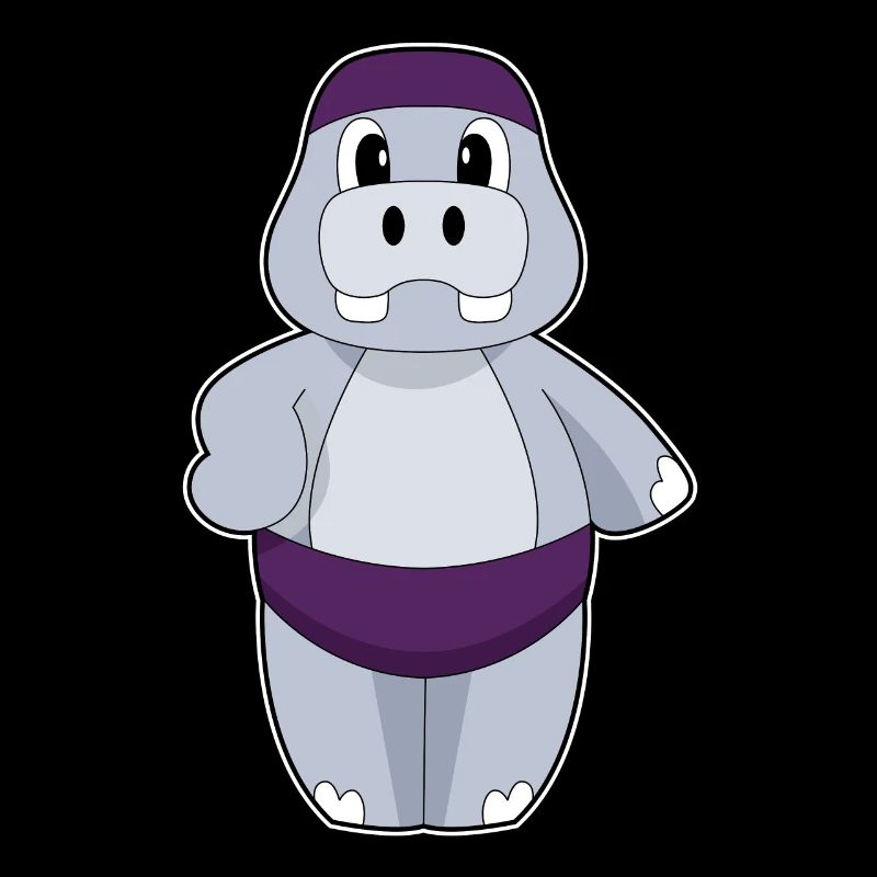 Nilpferd Schwimmen Badekappe