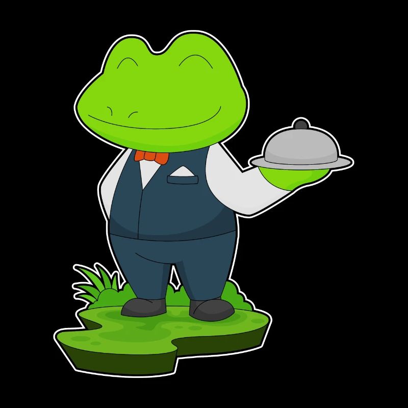 Frosch Kellner Servierplatte