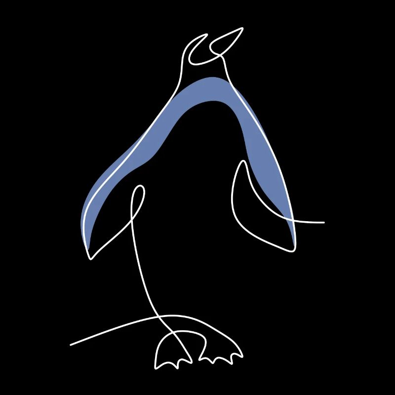 One Line King Penguin Emperor Penguin Seabird
