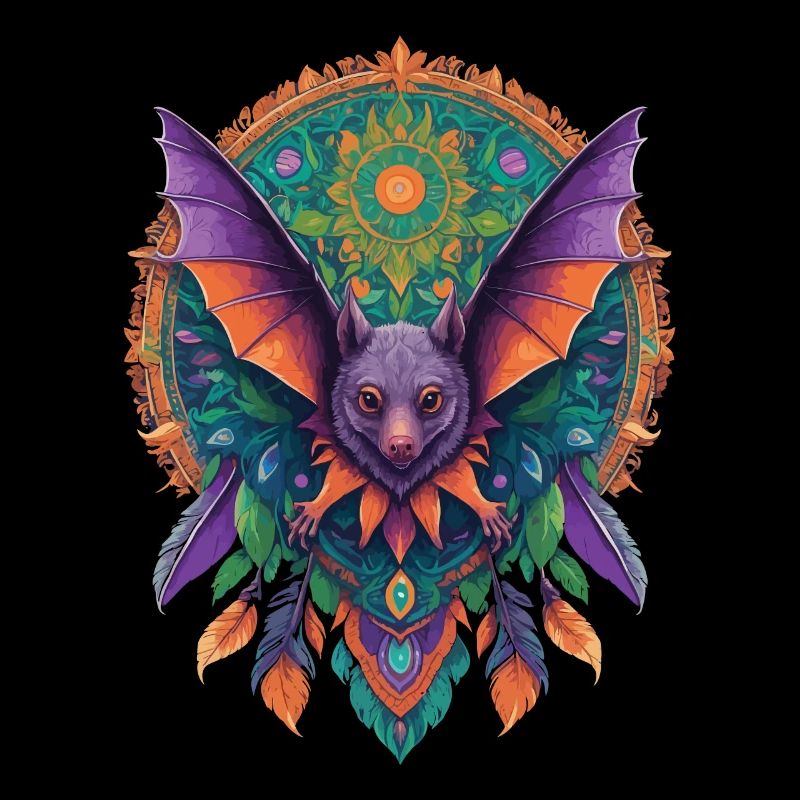Flying Fox Mandala Dream Catcher Design