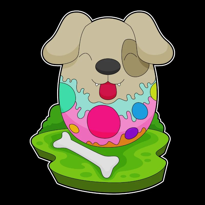 Hund Ostern Osterei