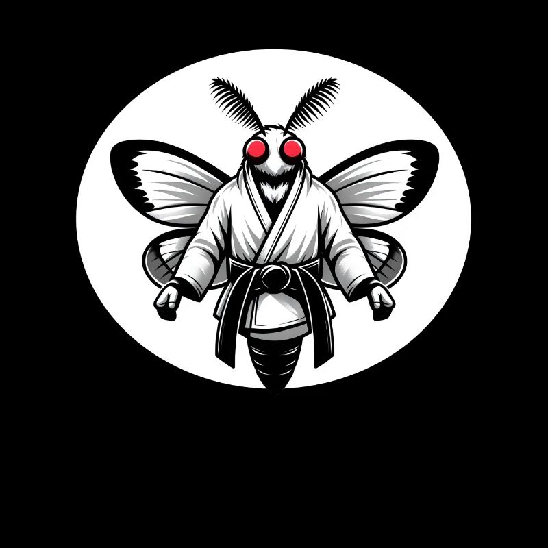 Karate Moth with Black Belt