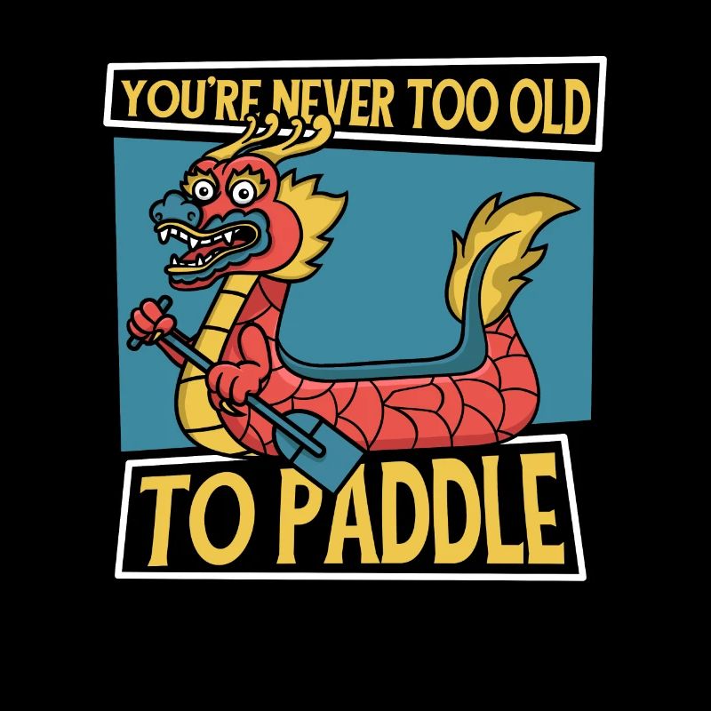 Never Too Old To Paddle Team Paddler Drummer