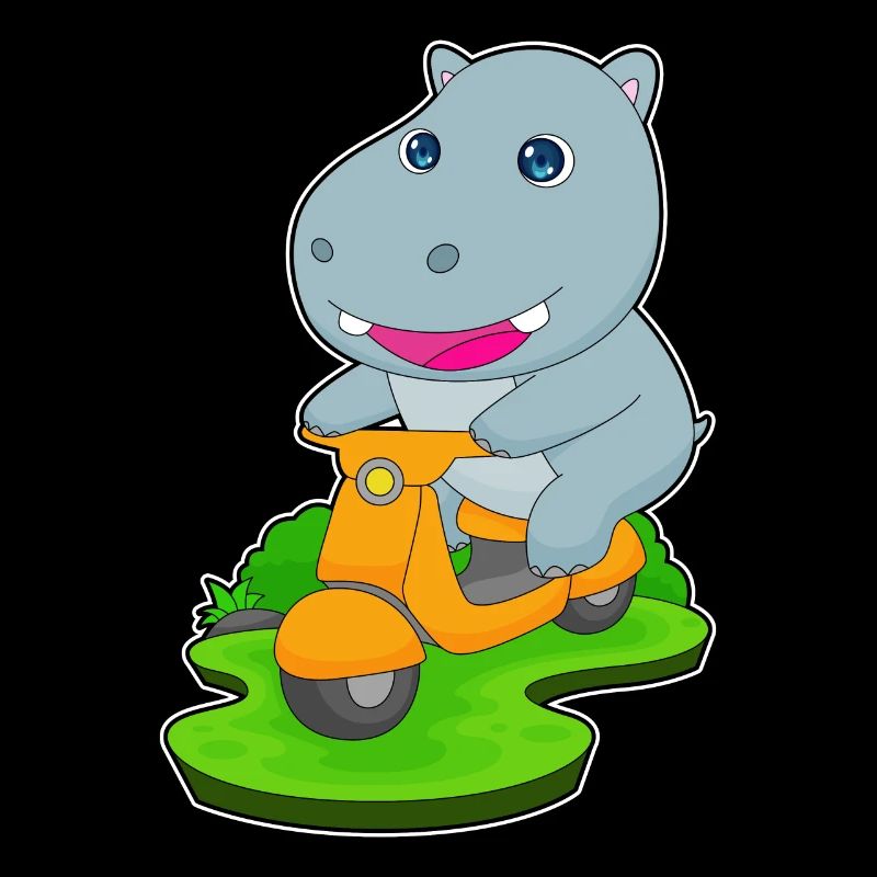 Nilpferd Motorroller