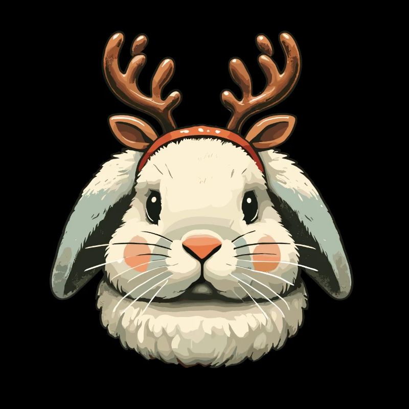 Conception de lapin de renne mignon de Noël