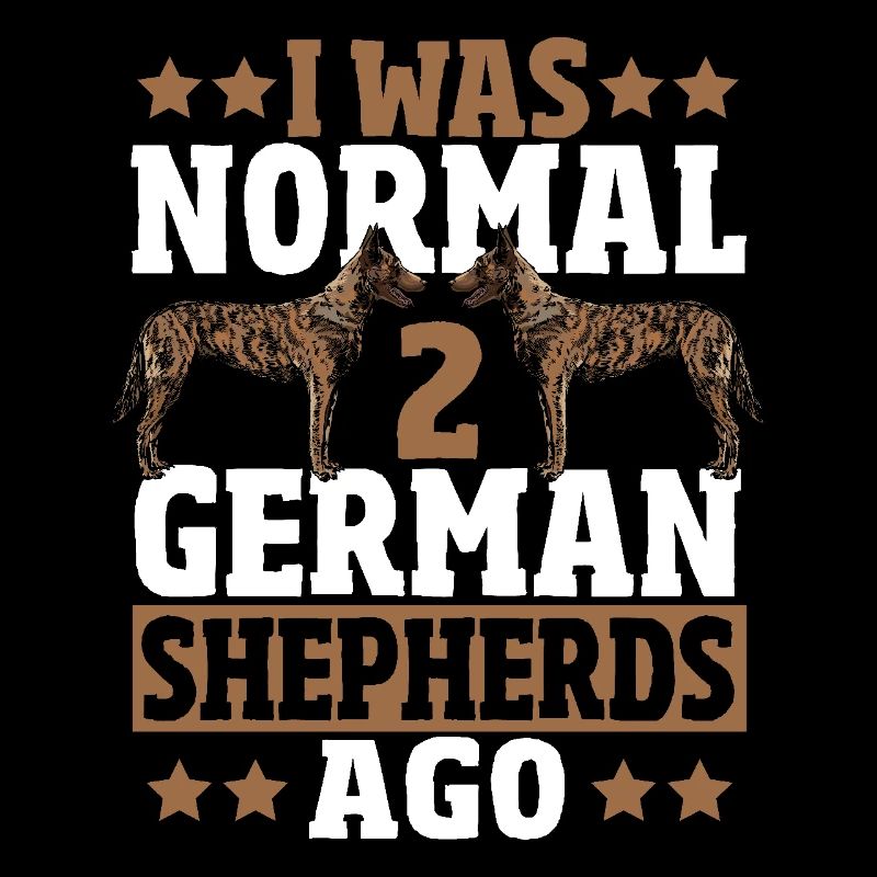 J’étais normal devant 2 bergers allemands