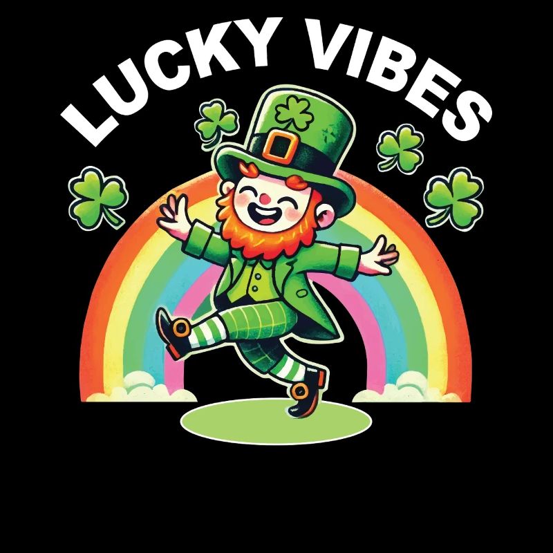Lucky Vibes St. Patricks Day Regenbogen