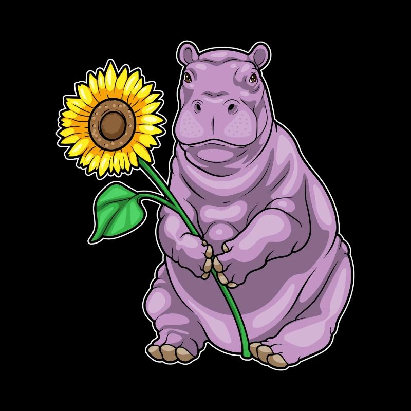 Fleurs de tournesol hippopotame