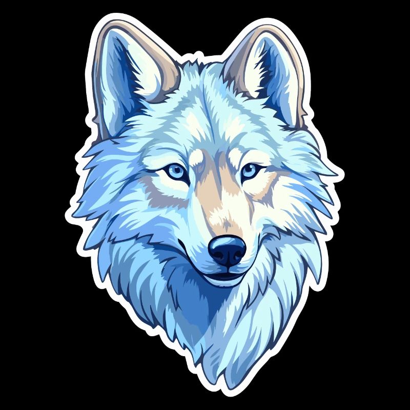 Wolf Kostüm blauer Wolfskopf Werwolf und