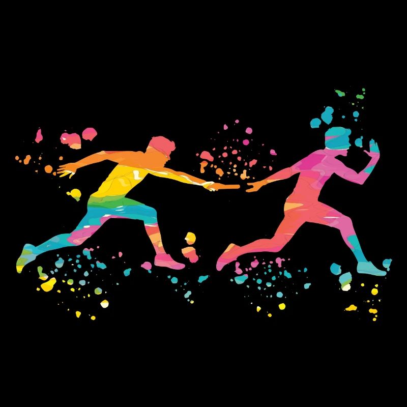 Coureur de relais, Course de relais, Course de relais, Course de relais