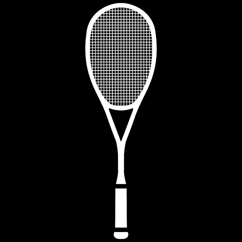 Squash Tennis Racket Split White