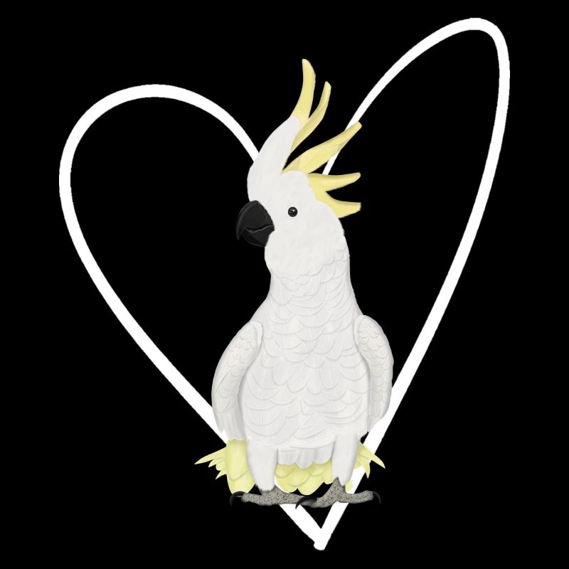 Kakadu Herz Vogel Vogelbeobachter Singvogel