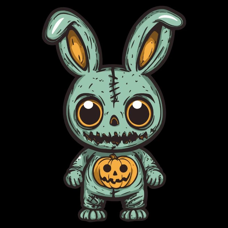 Lapin Halloween Drôle Zombie