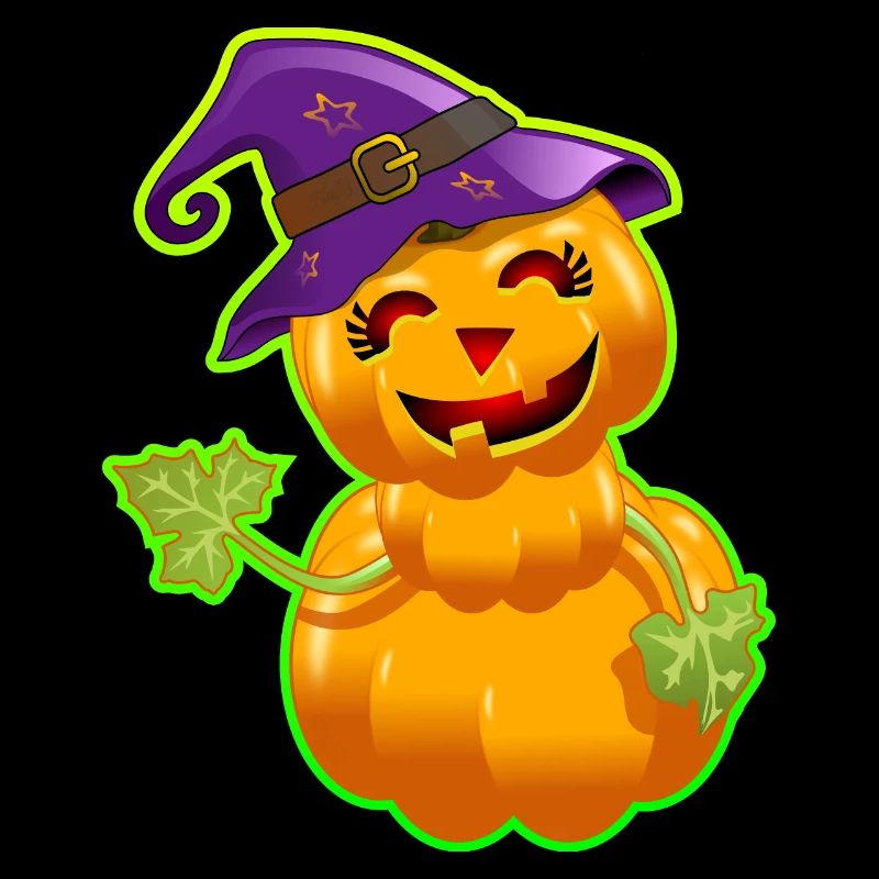 Mignonne Citrouille d'Halloween – Orange