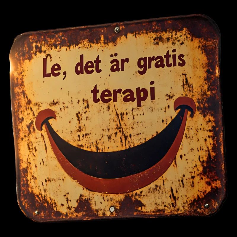 Smile it's free therapy - Charming tin sign