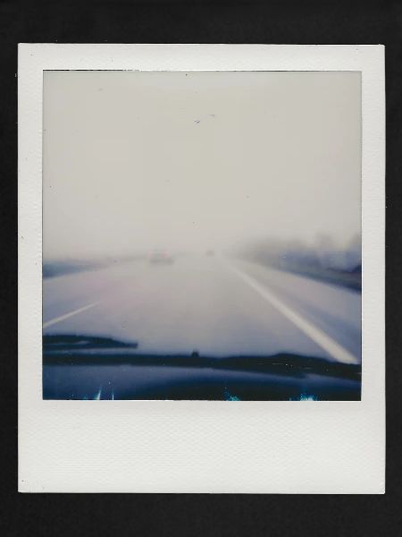 Neblige Autobahn