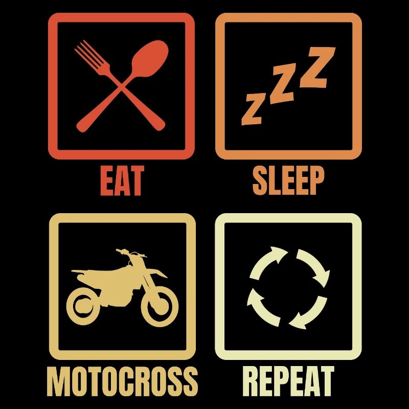 Essen Schlafen Motocross Wiederholen