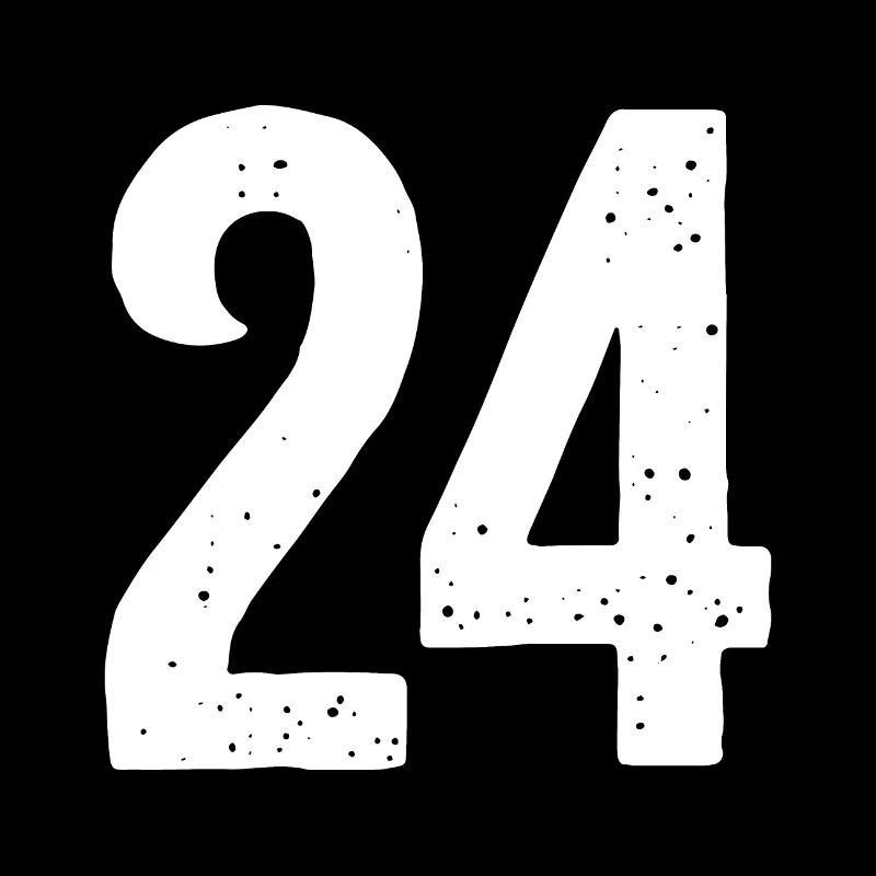 24 Numbers White