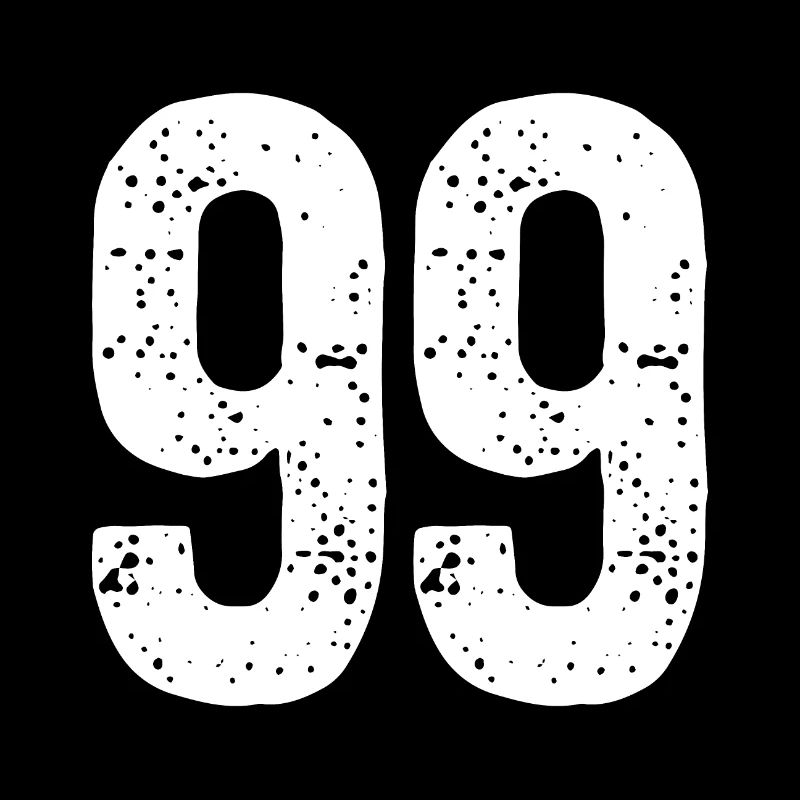 99 Numbers White
