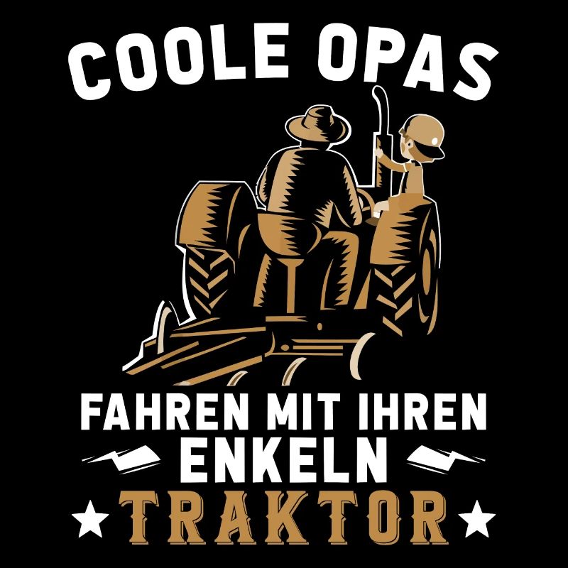 Coole Opa und Enkel mit Traktor Farmer Geschenk