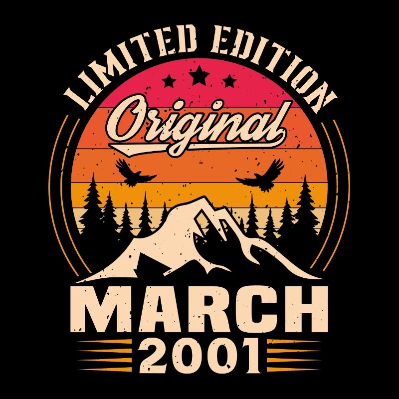 Vintage born in March 2001 birthday gift