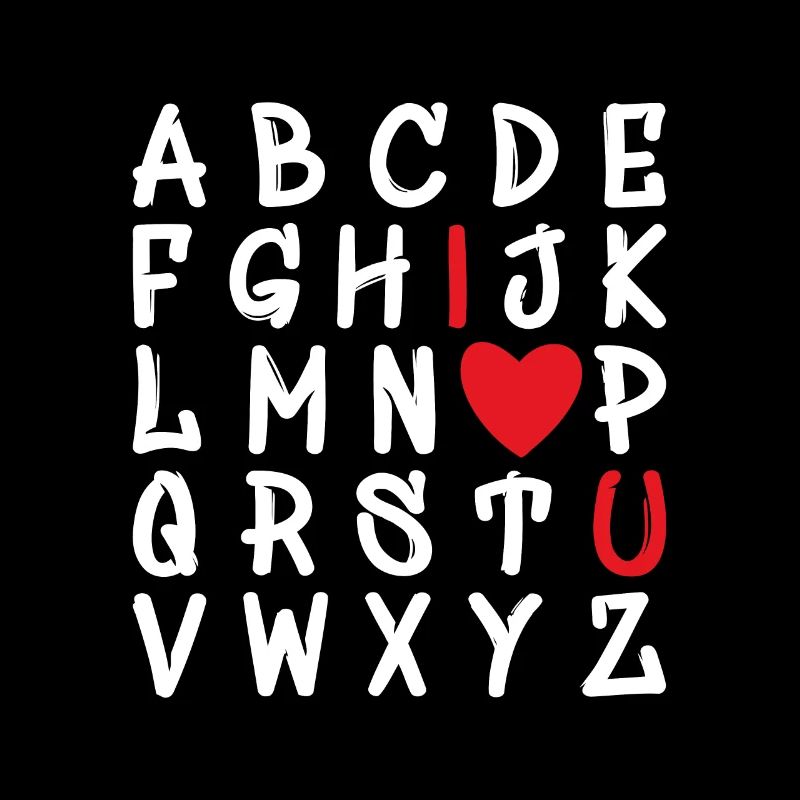 Buchstaben des Alphabets Ich liebe dich