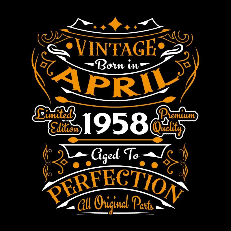 Jahrgang April 1958 Geburtstagsgeschenk