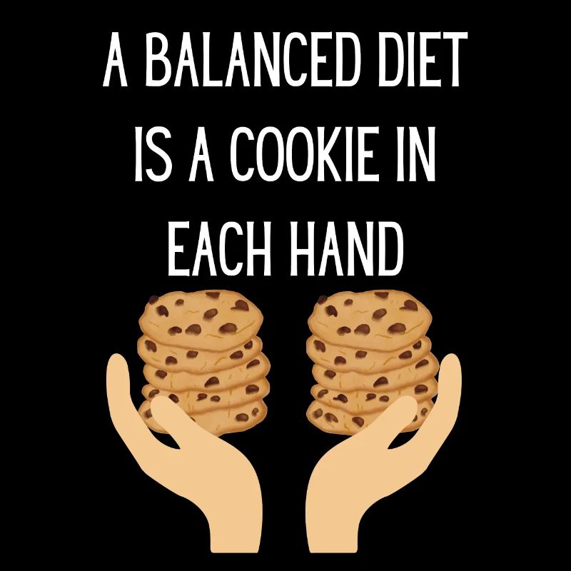 Une alimentation équilibrée est un biscuit dans chaque main