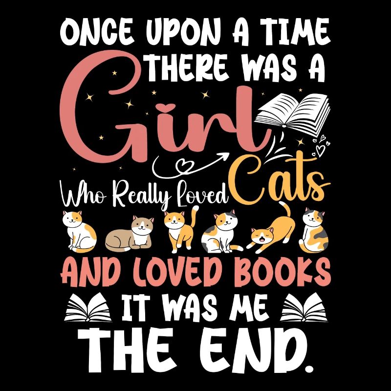 Ein Mädchen, das Katzen und Bücher liebte